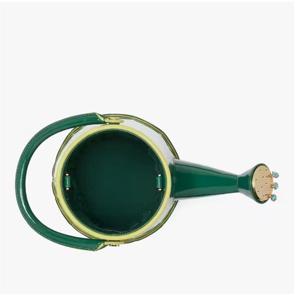 ♠️kate spade Harvest Time Watering Can Patent Fabric Crossbody, Green Multi NWT - Picture 4 of 16